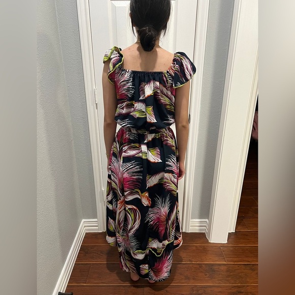 🌺 ASOS Tropical Off-Shoulder Maxi Dress - Picture 2 of 11